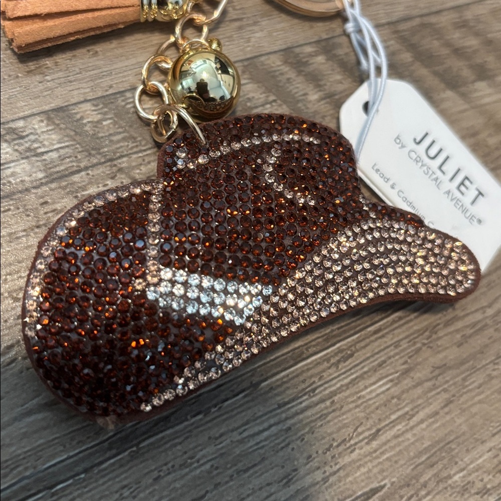 Juliet By Crystal Avenue Cowboy hat,puff felt with silver,copper rhinestones - Picture 2 of 3